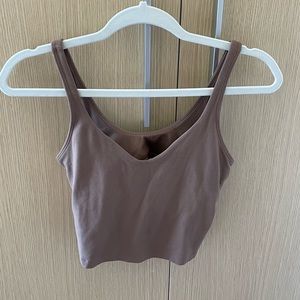 align top brown